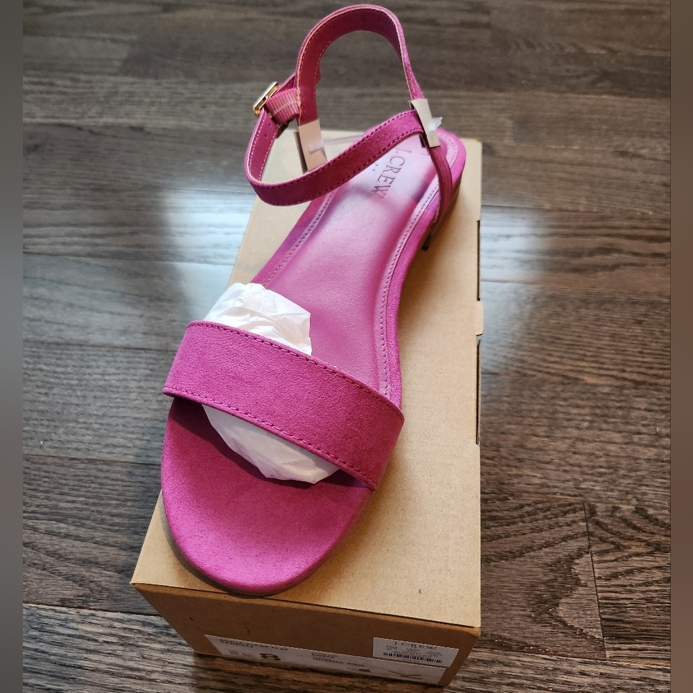 Beautiful New J.Crew Factory Pink Sandals size 8